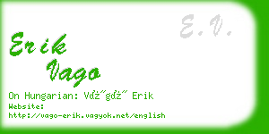 erik vago business card